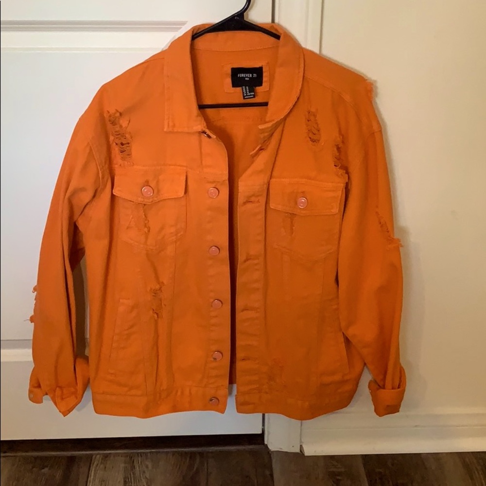 Orange Jean jacket